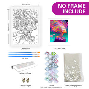 Kit <span class=keywords><strong>de</strong></span> <span class=keywords><strong>peinture</strong></span> par numéros pour adultes figurine acrylique colorée pour femmes pour la décoration intérieure 40x50cm - Product Image 2