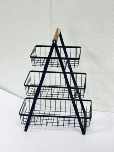 Afternoontime <b>Dessert</b> Doughnuts Black Metal Iron Vegetable Fruit Basket 1 2 3 Tiers for Kitchen Counter - Product Image 4