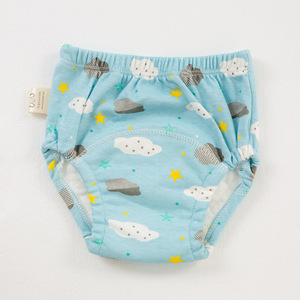 Pantalon d'entraînement pour bébé en coton réutilisable imperméable à 6 couches Shorts pour bébé Sous-vêtements Couche en tissu pour bébé - Product Image 5