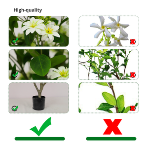 High-quality <b>Artificial</b> Plastic White-flower Windmill Jasmine Realistic <b>Artificial</b> Leaves 120CM Tall Indoor/<b>Outdoor</b> - Product Image 3