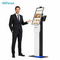 Kiosco Inteligente de Autoservicio de 21.5 Pulgadas con Sistema POS Android/Windows, Impresora Integrada de 80mm, Escáner de Códigos QR, NFC, para Uso en Interiores
