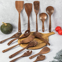 Nouvel ensemble d'ustensiles de cuisine 13-en-1 antiadhésifs en bois pour la cuisson et la pâtisserie, collection 2025, vente chaude