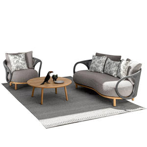 Ensemble <span class=keywords><strong>de</strong></span> canapé d'extérieur style villa en rotin écologique, imperméable, durable, moderne, table et chaises, qualité hôtelière, fauteuil individuel - Product Image 4