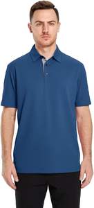 Polo de Golf de Piqué Informal Sólido para Hombre, Camisa de Manga Corta que Absorbe La Humedad, Tejido de Punto Impreso, Estilo Informal - Product Image 3