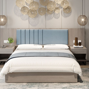 Juego de Cama Doble Moderno Personalizado para Hotel con Cabecera Tapizada, Precio de Mayoreo Directo de Fábrica, Muebles para Habitación de Huéspedes de Hotel de 3 Estrellas - Product Image 2