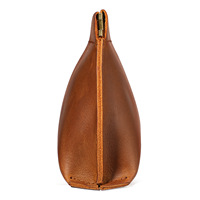 Porte-monnaie en cuir Crazy Horse fait main avec clip à ressort, pochette de rangement pour cartes en cuir véritable, personnalisation OEM disponible