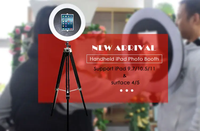 Aipaile Anneau lumineux LED en métal pour iPad avec télécommande Wi-Fi pour cabine photo, kiosque selfie de mariage et station de partage sur les réseaux sociaux (100 kg)