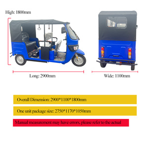 3 bánh xe Tuk tuk bajaj cho hành khách Pickup China-Ba Bánh-với-cabin-điện-hành khách - Product Image 5