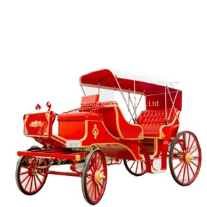 <span class=keywords><strong>Carruaje</strong></span> de Caballos <span class=keywords><strong>Rojo</strong></span> Personalizado para Festivales / Carruajes de Caballos Reales para Visitas Turísticas - Product Image 1