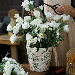 Fresca y retro nórdica simple artículos hidropónicos jardín creativo orquídea planta verde <span class=keywords><strong>suculenta</strong></span> maceta de cerámica grande - Product Image 2