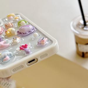 2024 mignon amour jouet goutte à goutte colle artisanat étui de téléphone dur pour <span class=keywords><strong>iPhone</strong></span> 12 13 14 15 Pro Max nouveaux accessoires de téléphone portable - Product Image 5