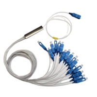 1x16 Mini PLC Fiber Optic Splitter with 13.5dB Insertion Loss & 55dB Return Loss for FTTH (OEM Manufacturing Support)