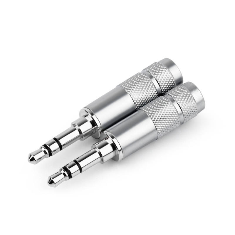 Mini 3-Pole Stereo Jack Adapter PVC Jacket Audio Plugs - Main Image