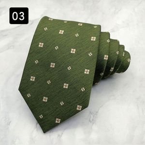 Men's Formal Business Casual Suit <b>Ties</b> Accessories Small Floral Green Fresh Logo Polyester Neck <b>Tie</b> - Product Image 4