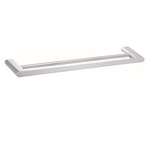 Double porte-serviettes mural 24 pouces en alliage de zinc et acier inoxydable chromé, accessoires de salle de bain pour hôtel - Product Image 1