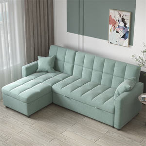 Set Divano Convertibile in Microfibra, Stile Europeo Minimalista, Lusso Leggero, Tecnologia in Velluto Ecologico, <span class=keywords><strong>Grigio</strong></span> <span class=keywords><strong>Moderno</strong></span> per Soggiorno - Product Image 1