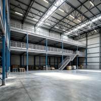 HONGXIN Étagère de mezzanine robuste, réglable, personnalisable, multicouche, sans boulons, en acier laminé à froid, revêtement poudré, anti-corrosion