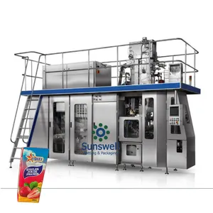 Automatic 125ml aseptic neutral liquid filling machine for brick carton