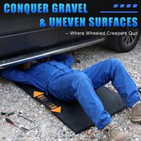 Alas Perbaikan Mobil Rolling Creeper Mat 145*67cm Portabel, Alas Perbaikan Bawah Mobil untuk Ruang Antara Roda yang Rendah