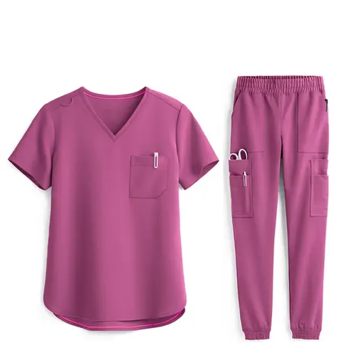 Rayon Nurse Uniform Styles Kunden spezifische Pflege peelings für Frauen mit Taschen Stilvolle Peelings für das Gesundheits wesen Jogger-Pflege set