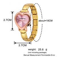 Montre modulaire italienne de luxe écologique en forme de cœur, bracelet en acier inoxydable personnalisable DIY, vente en gros, cadeau pour femmes