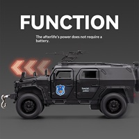 Voiture de police blindée en alliage Dongfeng Mengshi, jouet tout-terrain, cadeau souvenir, échelle 1:32, unisexe