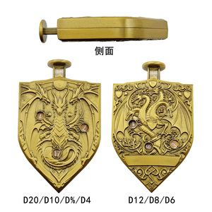 Dés à roulettes en métal DND, jeu de rôle, Donjons et Dragons, dés de jeu de table, dés à roulettes en métal solide COC - Product Image 2