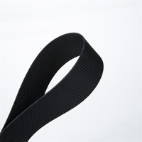 Échantillon Gratuit Jude – Sangle en Nylon Noir Multicolore de 38mm, 40mm, 5cm d'épaisseur avec Texture Gaufrée et Nervurée pour Ceinture de Vêtement
