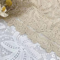Kain renda kincir angin Amerika Eropa gaun pernikahan berkualitas tinggi kain bordir larut air putih Qipao