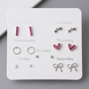 ชุดเครื่องประดับสุดหรูสำหรับสาวๆต่างหูอัลลอยสไตล์เกาหลีพร้อมแผ่นทองลายรูป XOXO ขายส่ง - Product Image 1