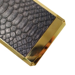 Funda de teléfono móvil 2 en 1 de cuero genuino, lujosa carcasa de lujo personalizada, galvanizada, dorada, dos en uno - Product Image 3