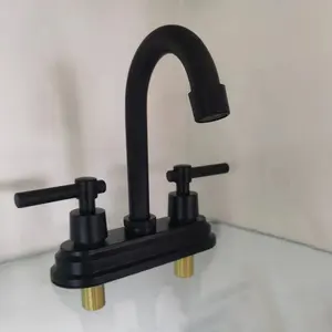 Good Bathroom Faucet Dual Handle Faucet For Bathroom 4 Inch Lavatory Basin Faucet Hot And Cold Water Mixer Basin Tap