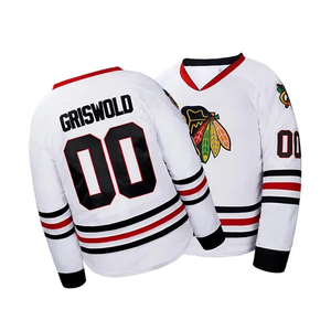 Jersey Hoki Jahitan Unisex Bergaris Desain Baru 2024 Bordir Cepat Kering Grosir Ukuran 2XS-5XL - Product Image 5