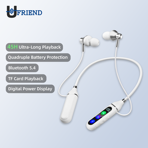 Auriculares Bluetooth 5.4 con Banda para el Cuello, Auriculares Intrauditivos con Pantalla Digital, Reproducción de Tarjeta TF, Cancelación Activa de Ruido - Product Image 2