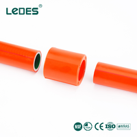 Raccord égal PPR 25 mm certifié CE ISO Ledes, connecteur PPR vert, raccord de tuyauterie de plomberie à fusion à chaud