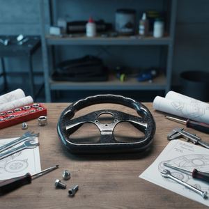 Volante de Carreras de Fibra de Carbono 3K, Diseño Ligero y Hueco para Mejora del Rendimiento Automotriz y Construcciones Personalizadas - Product Image 3