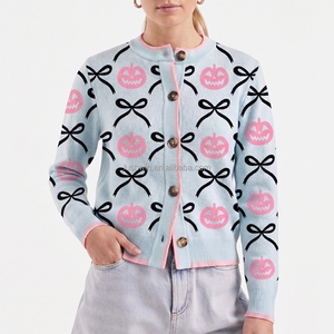 Cardigan <span class=keywords><strong>en</strong></span> tricot pour femme, motif bonhomme <span class=keywords><strong>en</strong></span> pain d'épices, boutonné, col rond, <span class=keywords><strong>pull</strong></span> de Noël pour les fêtes d'hiver, tenues de boutique - Product Image 6