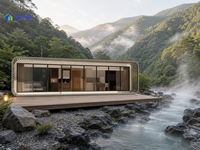 Vente Flash : Maison Capsule Spatiale, Cabane Préfabriquée, Villa de Luxe en Aluminium et Verre, Maison de Vacances pour Jardin et Complexe Hôtelier