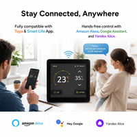 Termostato WiFi con App Smart Life para Calefacción por Suelo Radiante, Programable, Pantalla Táctil Digital, Control de Temperatura Ambiente, 220V