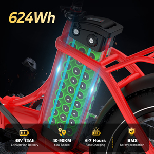 จักรยานพับได้ KOOLUX BK6S 4.0 สำหรับผู้ใหญ่ มอเตอร์ไร้แปรงถ่าน 250W 750W 6 สปีด แบตเตอรี่ลิเธียม 48V 13AH ถอดออกได้ ยางอ้วน 20 นิ้ว สำหรับปั่นบนภูเขา มาตรฐานยุโรป - Product Image 3