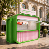 Kiosque de conteneur maritime métallique de haute qualité, bar à café préfabriqué extérieur pour espace commercial