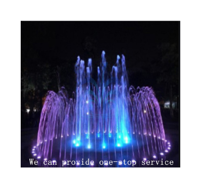 Outdoor Garden Lake Small Round Pool Landscape Water Dance Show Miniature Small Led Light Processing Water Fountain