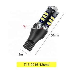 2016 42SMD 6000K รถยนต์ bcakup ย้อนกลับหลอดไฟท้ายรถเบรค <span class=keywords><strong>WY16W</strong></span> CANbus T15 W16W หลอดไฟ LED - Product Image 4