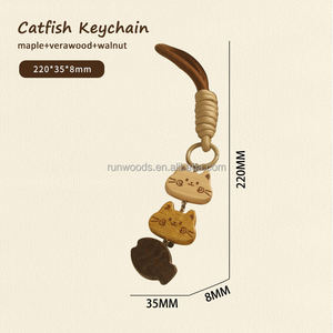 <span class=keywords><strong>Portachiavi</strong></span> a Forma di Pesce Carino e alla Moda 2025 in Legno Massello Naturale Personalizzato per Decorazione Chiavi Auto e <span class=keywords><strong>da</strong></span> Parete - Product Image 2