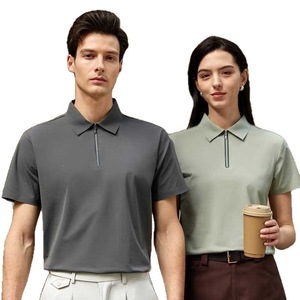 Men's Nylon Polo Shirt Thin Summer Breathable Workwear Grayish White Green Dark Gray Black With Label Knitted - Product Image 5