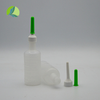 Bouteille jetable en plastique LDPE transparent de 120 ml et 133 ml pour douche médicale à la glycérine, avec des buses longues et souples pour liquides