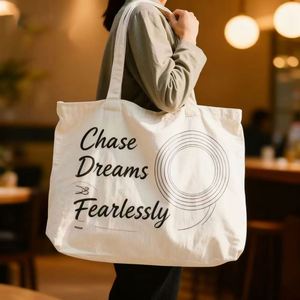 Custom Print Eco Friendly Canvas Tote <b>Bag</b> <b>Medium</b> <b>Size</b> Cotton Shopping Grocery <b>Bag</b> Brand Shoulder Strap for Women Teen - Product Image 1