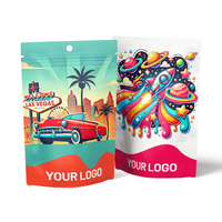 Bolsa de plástico personalizada, bolsa de pie, 3,5g, embalaje de Mylar, cierre de cremallera, a prueba de niños, diseño gratuito, embalaje MOQ Loq