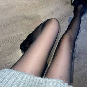 Nuovo Jacquard argento seta a pois seta nero Sexy spettacolo di carne sottile le ragazze calde devono avere stocchezza - Product Image 2