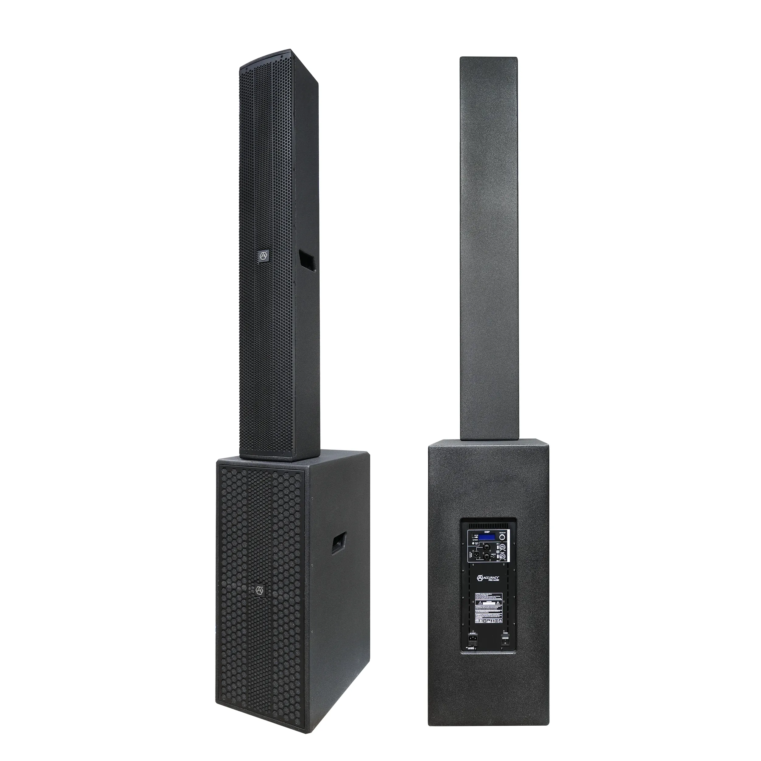 RQSONIC 2024 AC41D3 Wooden 1200W Active Column Speaker PA System Professional Audio Column Speaker